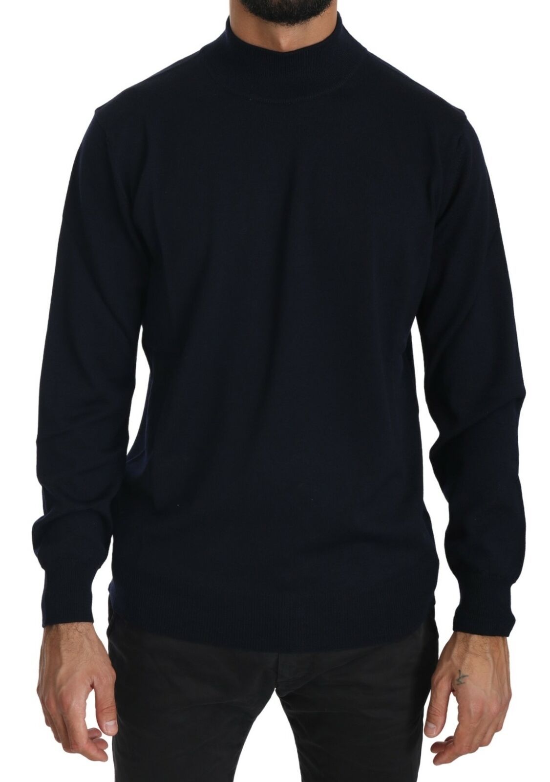 Pull en maille MILA SCHÖN bleu en 100 % laine