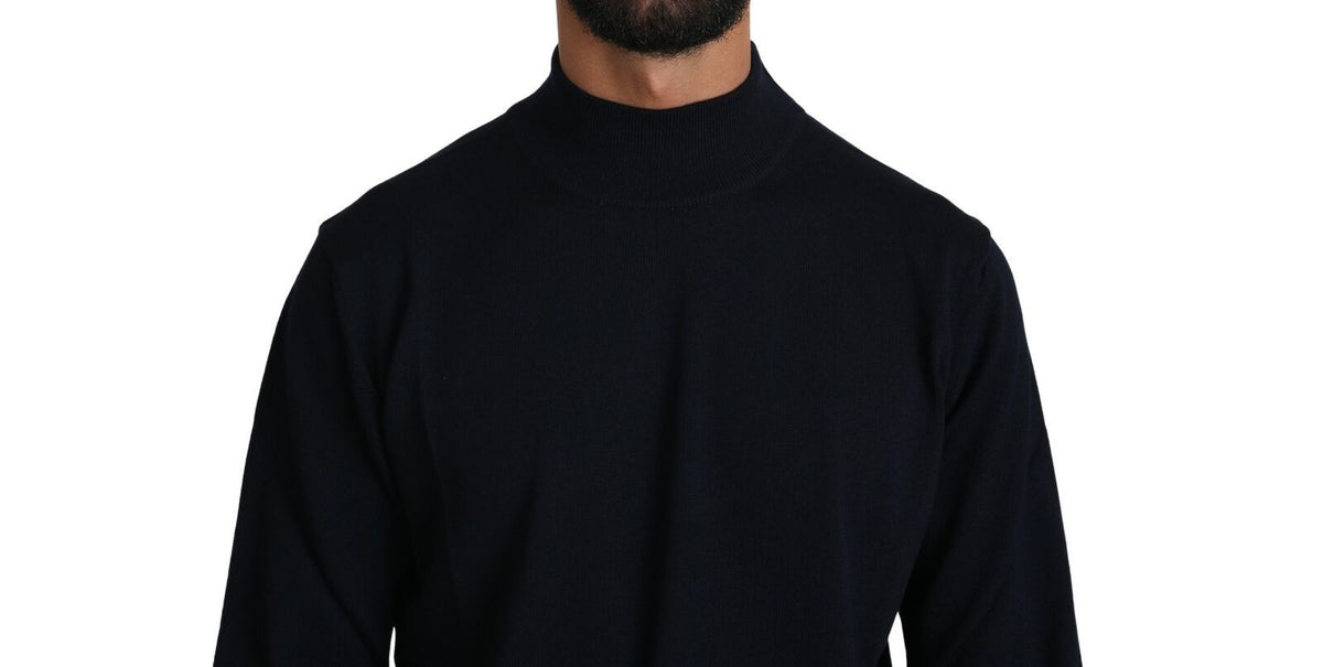 Pull en maille MILA SCHÖN bleu en 100 % laine