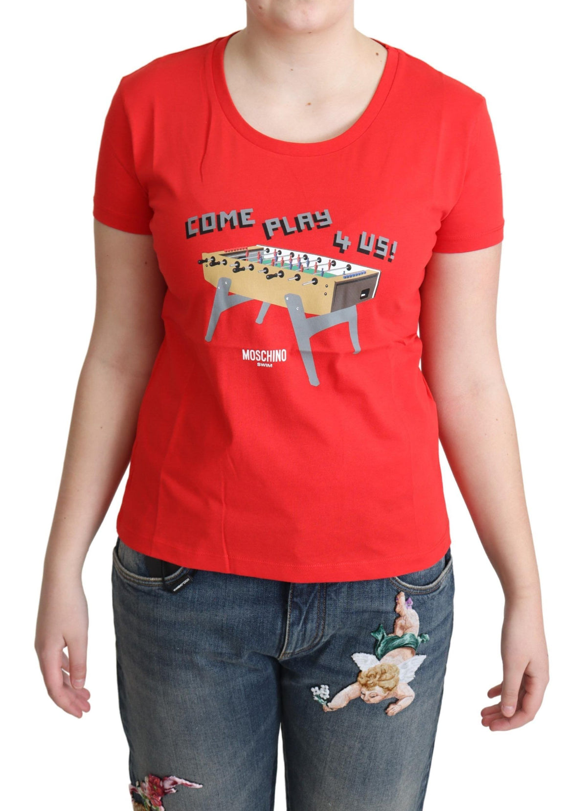Chemise Moschino rouge en coton