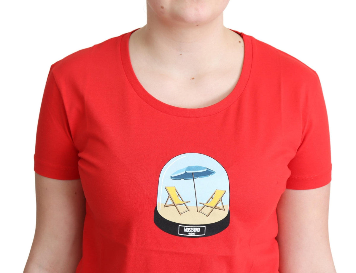 Chemise Moschino rouge en coton