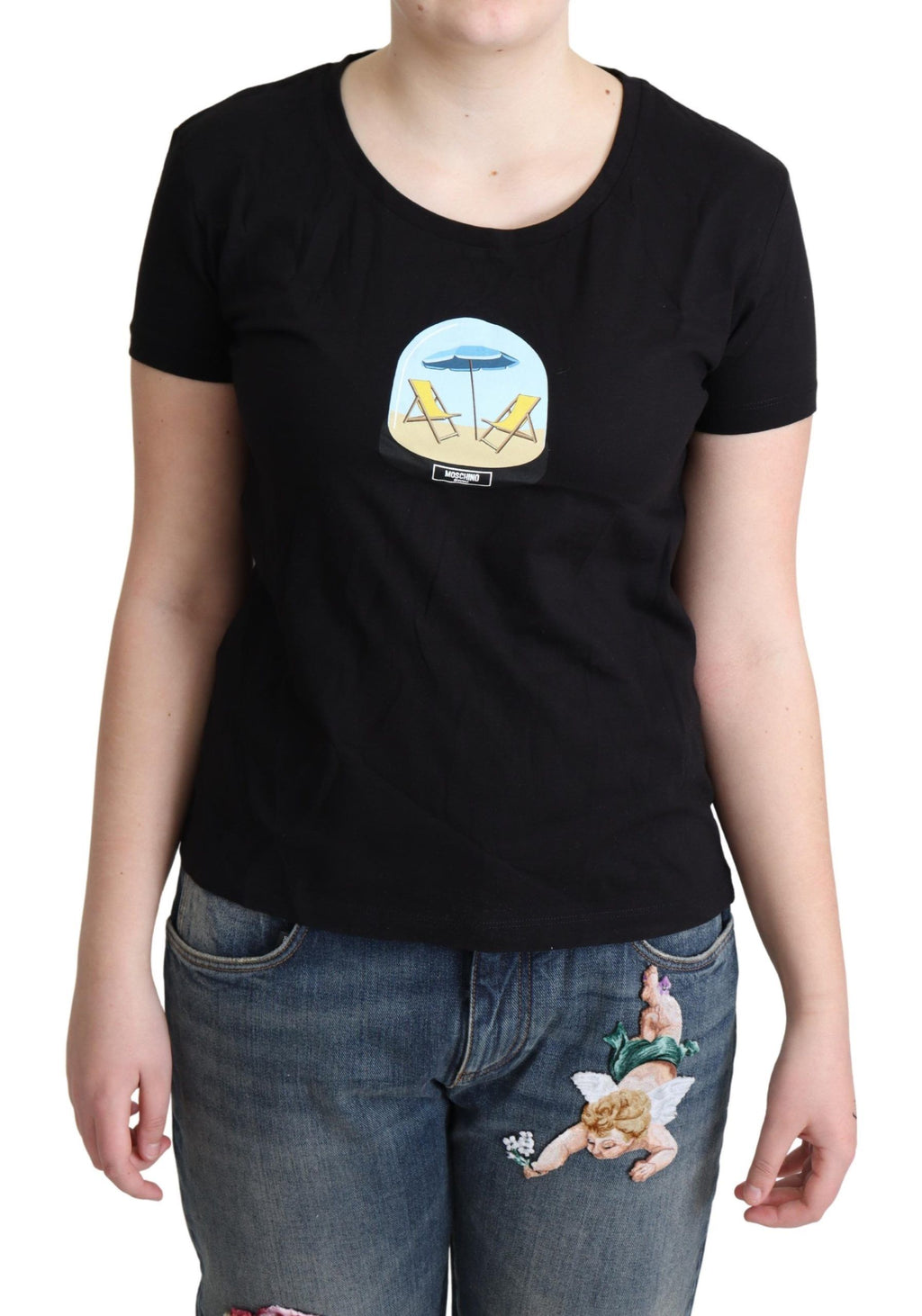 Chemise Moschino noire en coton