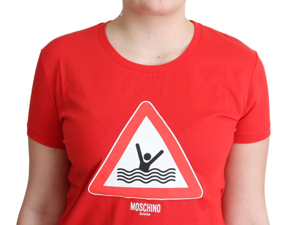 Chemise Moschino rouge en coton