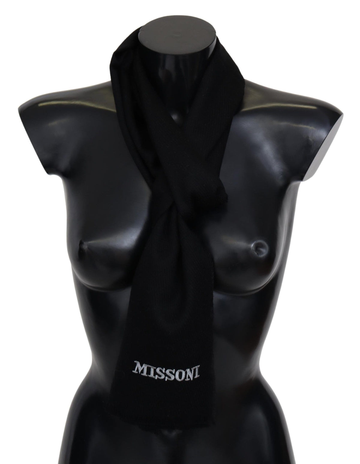 Écharpe Missoni noire en 100 % laine