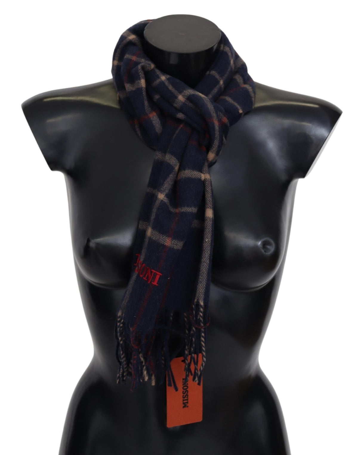 Écharpe Missoni noire (à carreaux)