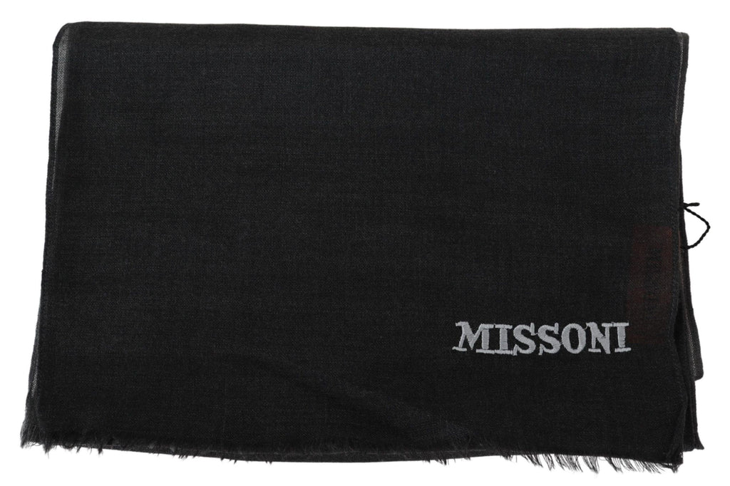 Écharpe Missoni noire en 100 % laine