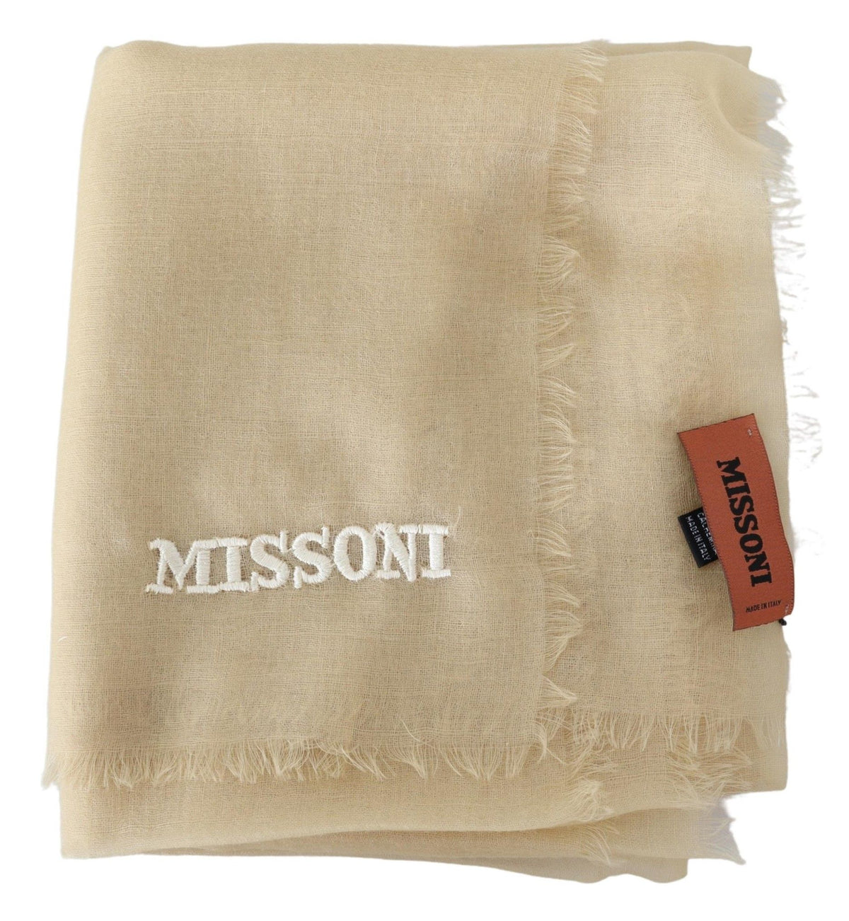 Écharpe Missoni beige en cachemire