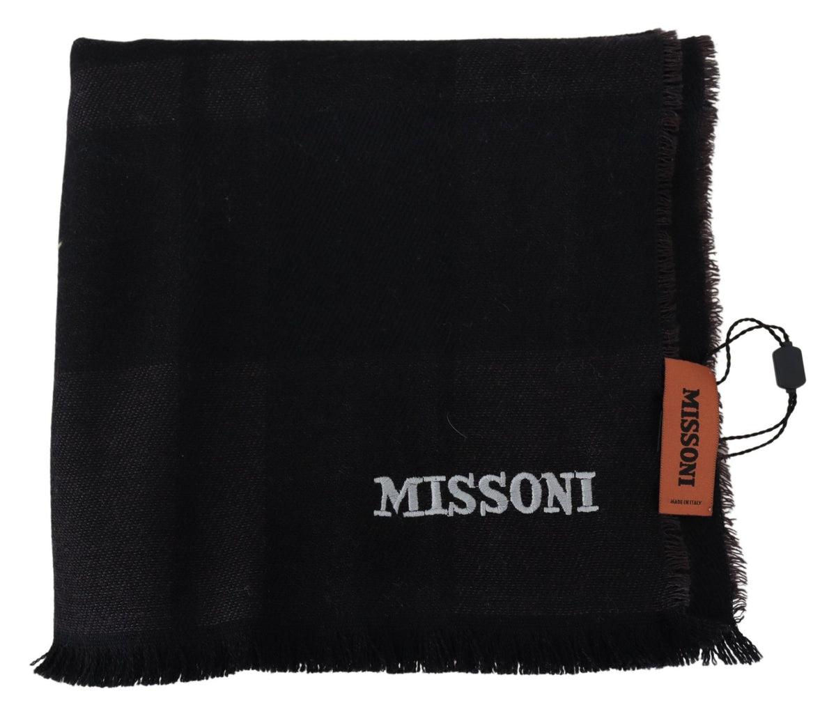 Écharpe Missoni noire en 100 % laine