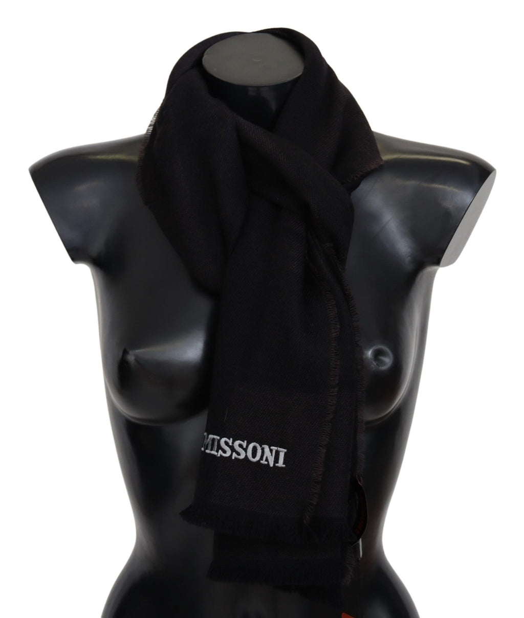 Écharpe Missoni noire en 100 % laine