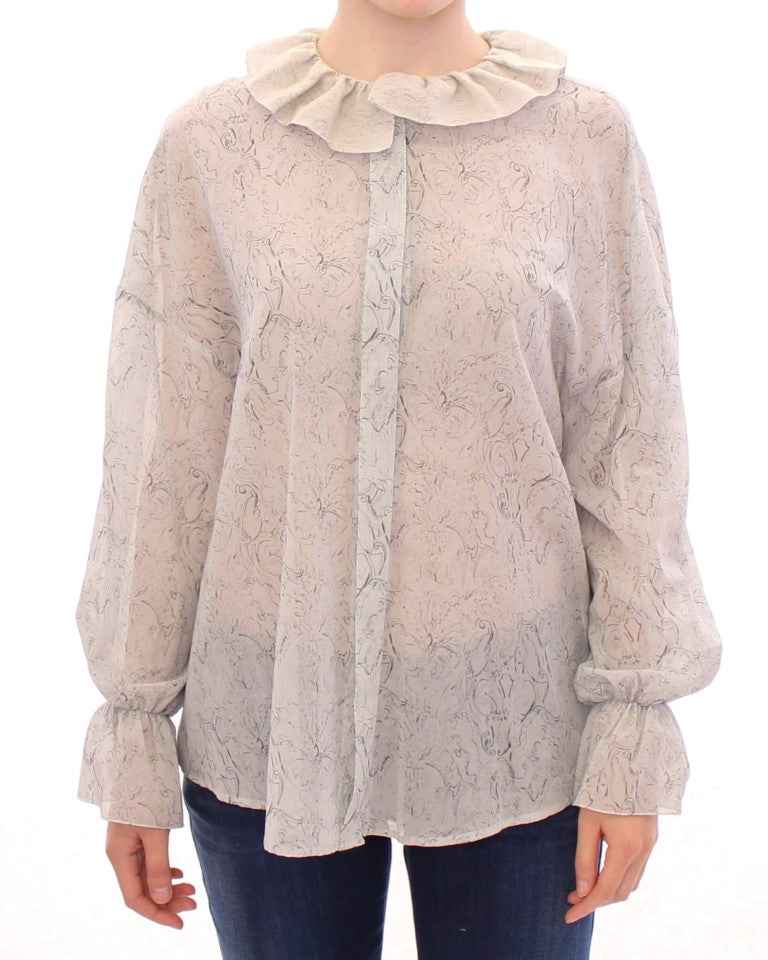 Chemisier tunique Vika Gazinskaya bleu en coton