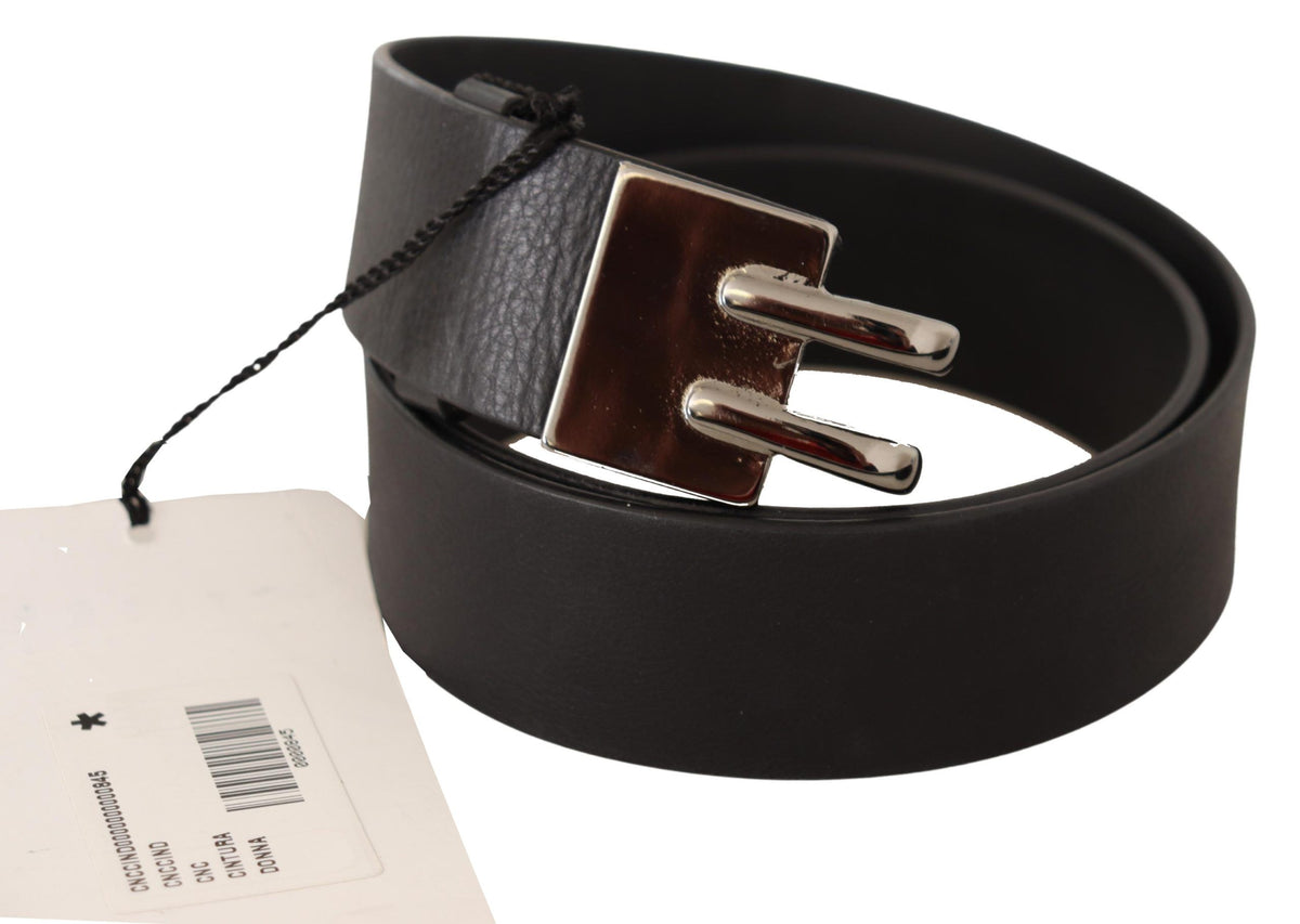 Ceinture Costume National noire en cuir