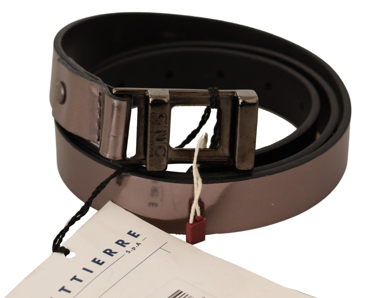 Ceinture Costume National rose en cuir