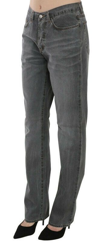 Jean Just Cavalli gris en denim (taille mi-haute, droit)