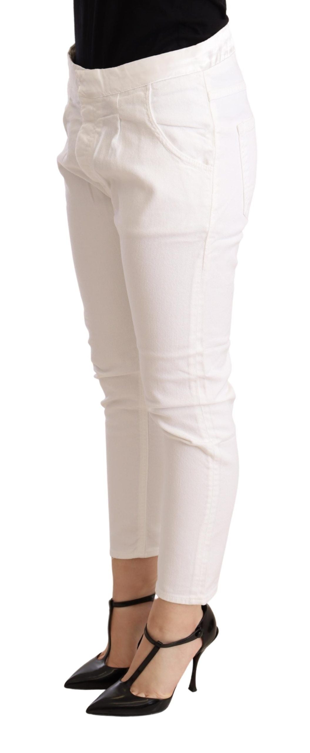Pièce de créateur CYCLE blanche en coton (taille mi-haute, coupe ajustée)