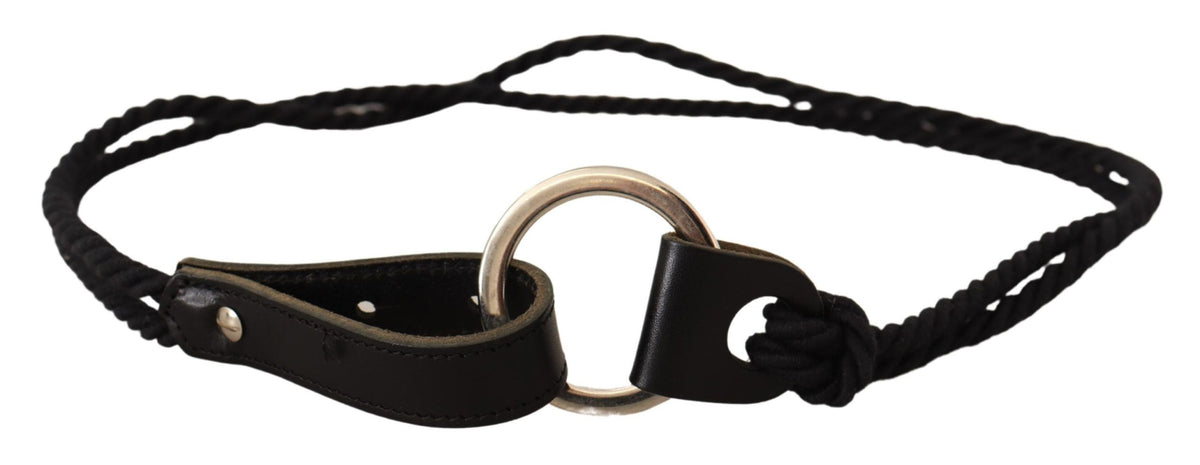 Ceinture MILA SCHÖN noire en cuir