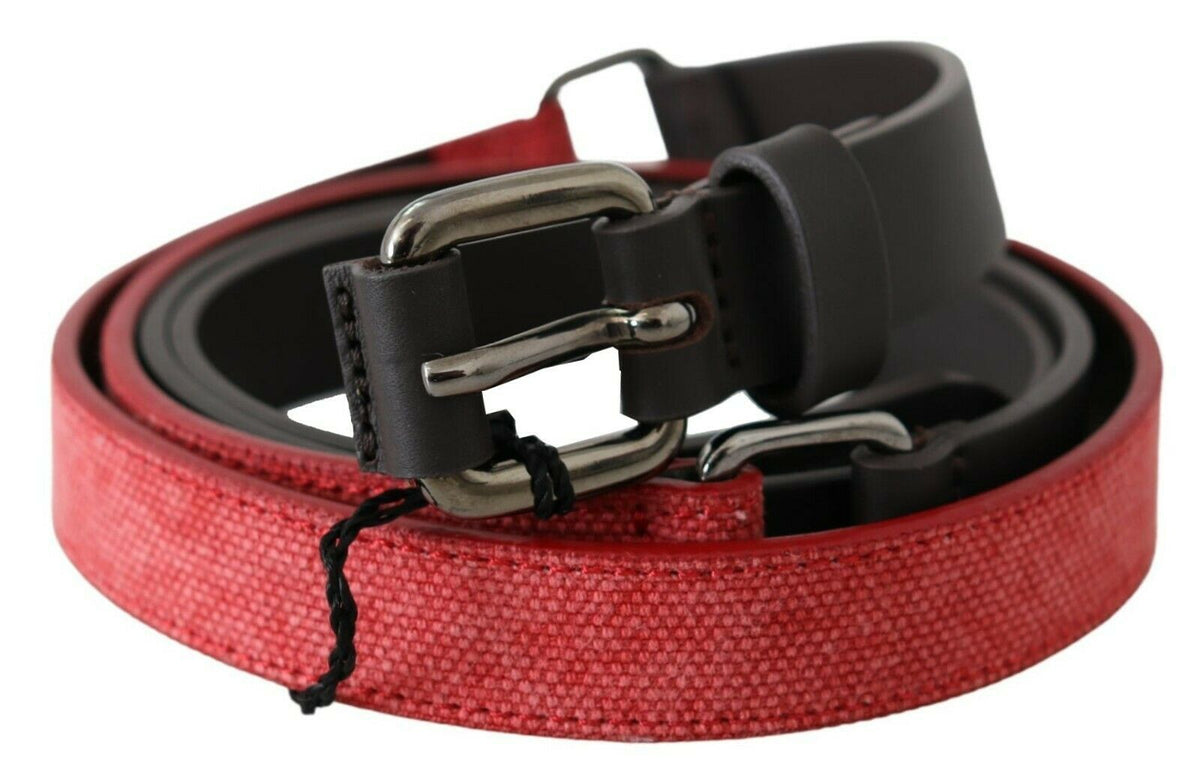 Ceinture Costume National rouge en cuir