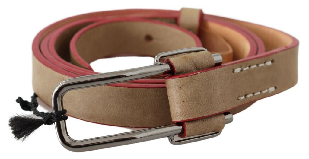 Ceinture Costume National beige en cuir