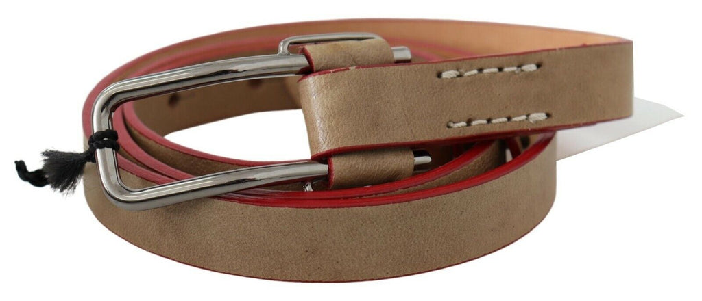 Ceinture Costume National beige en cuir