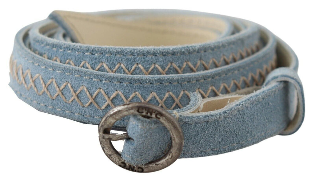 Ceinture Costume National bleue en cuir (skinny)