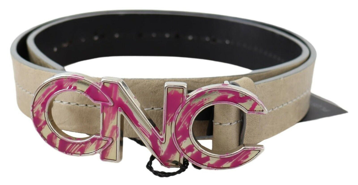 Ceinture Costume National rose en cuir