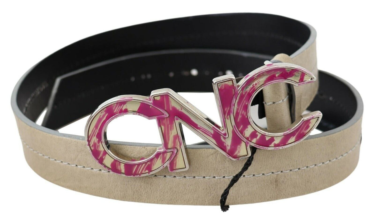 Ceinture Costume National rose en cuir