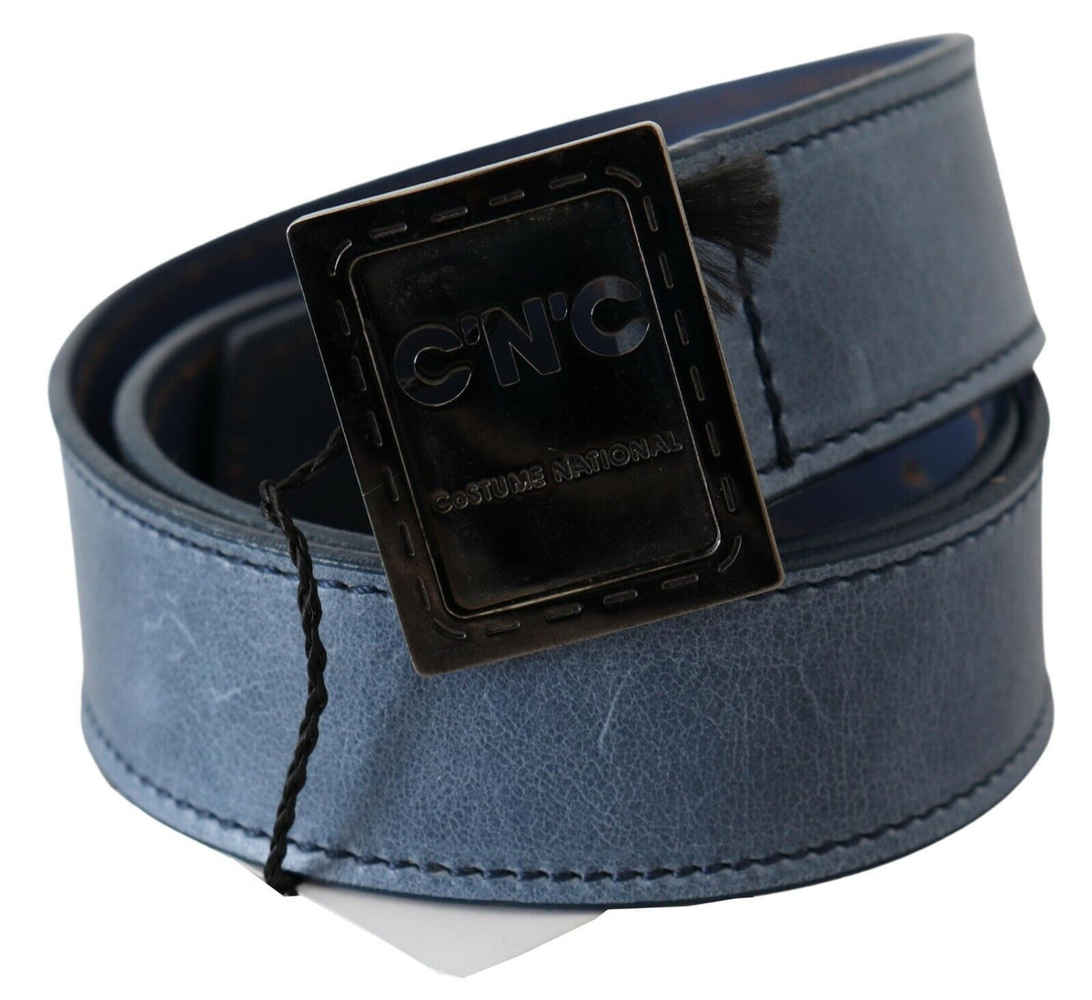 Ceinture Costume National bleue en cuir