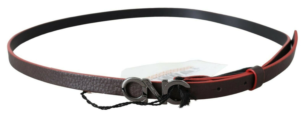 Ceinture Costume National noire en cuir (skinny)
