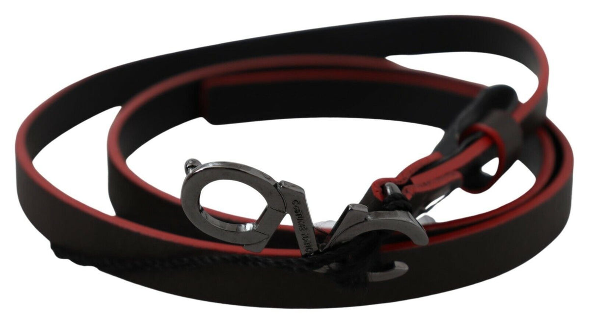 Ceinture Costume National noire en cuir (skinny)