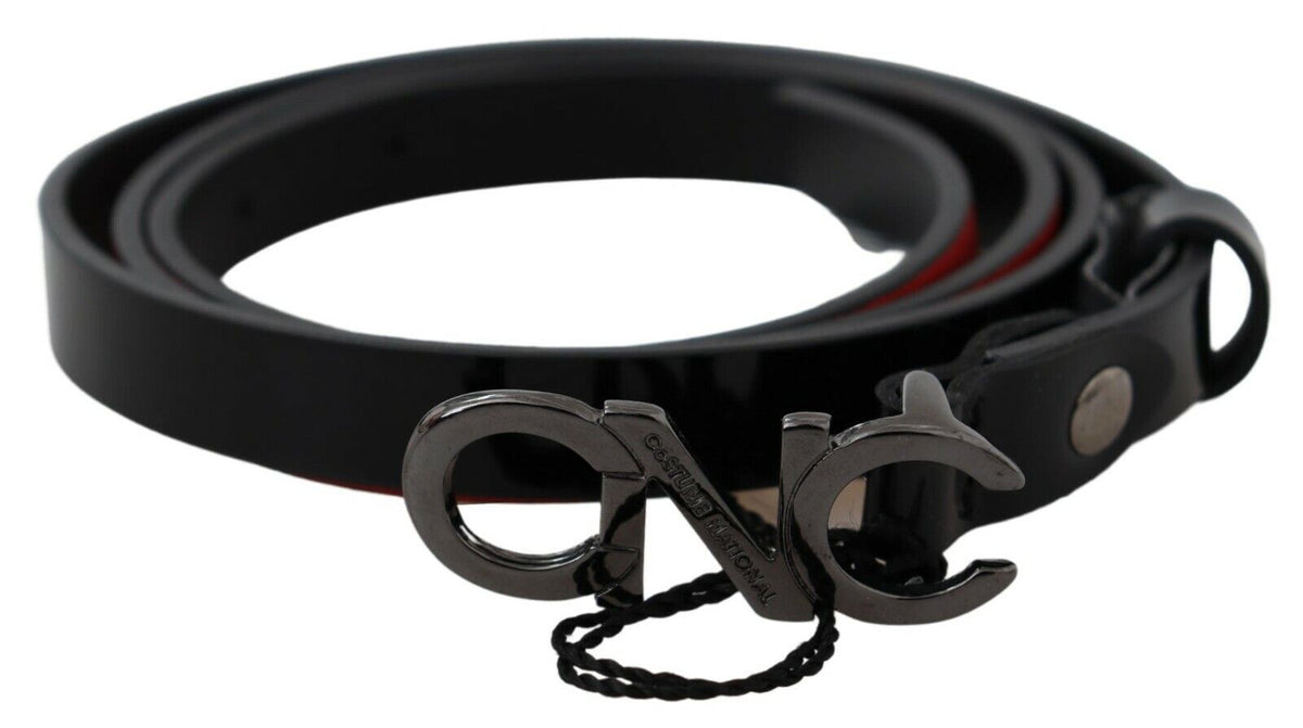 Ceinture Costume National noire en cuir (skinny)
