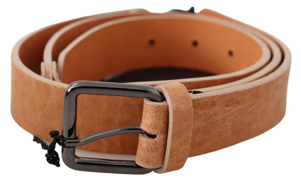 Ceinture Costume National en cuir véritable marron clair
