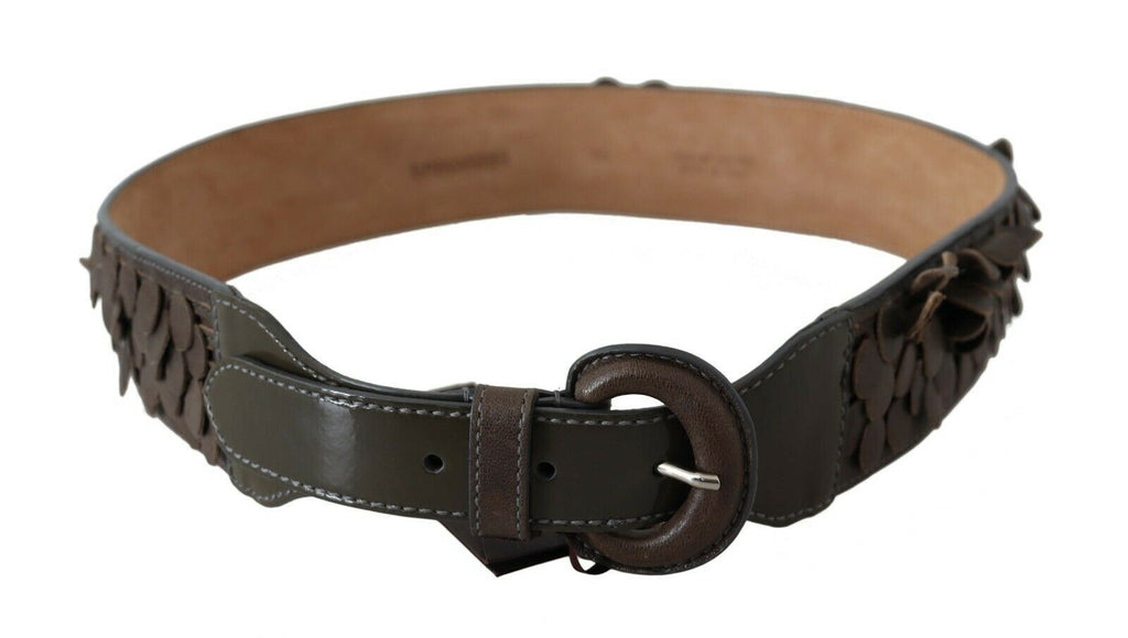 Ceinture Ermanno Scervino en cuir marron à boucle ronde