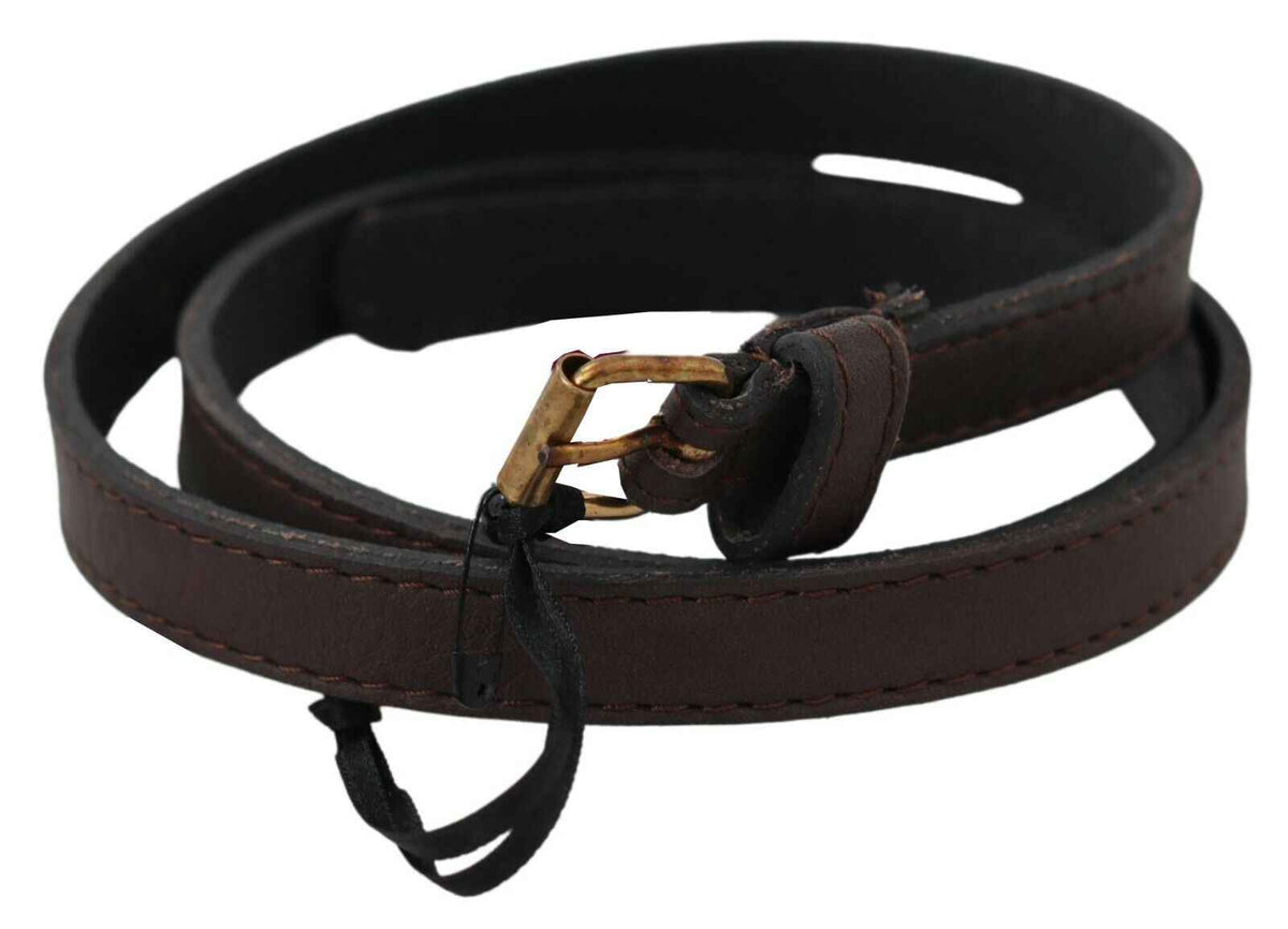 Ceinture fine MILA SCHÖN en cuir marron