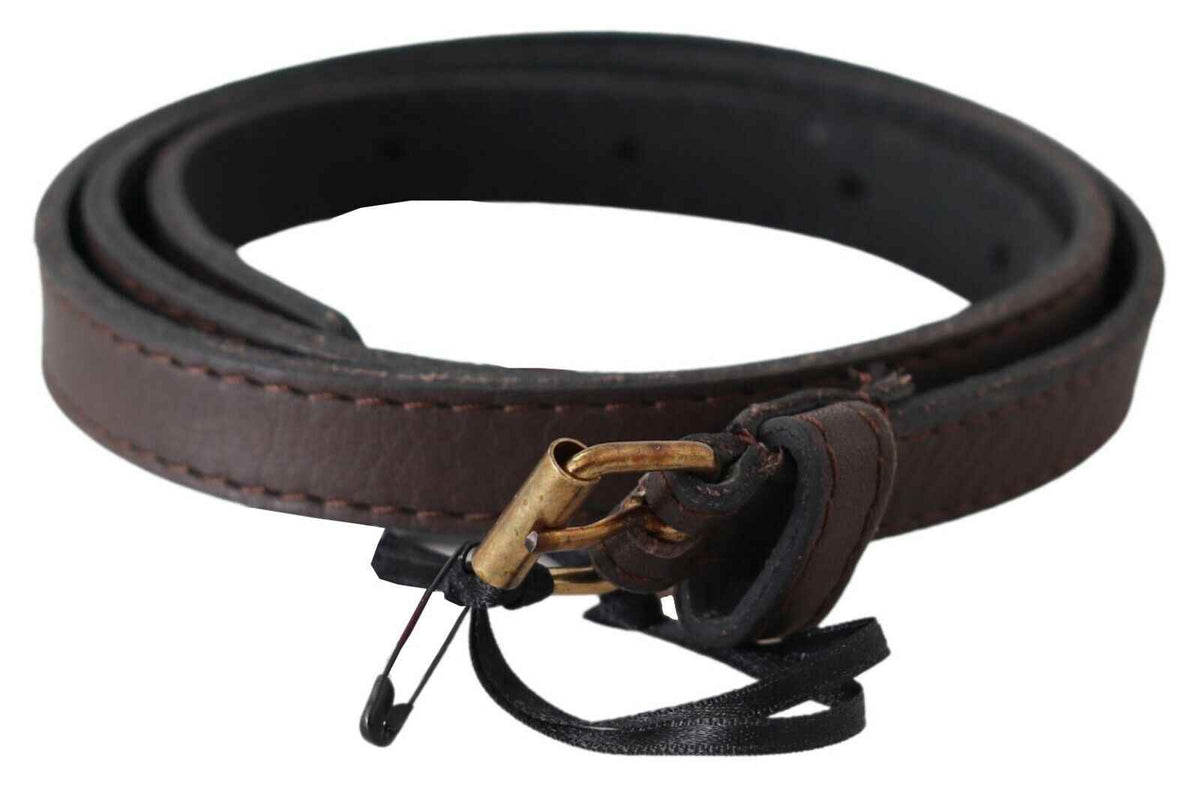 Ceinture fine MILA SCHÖN en cuir marron