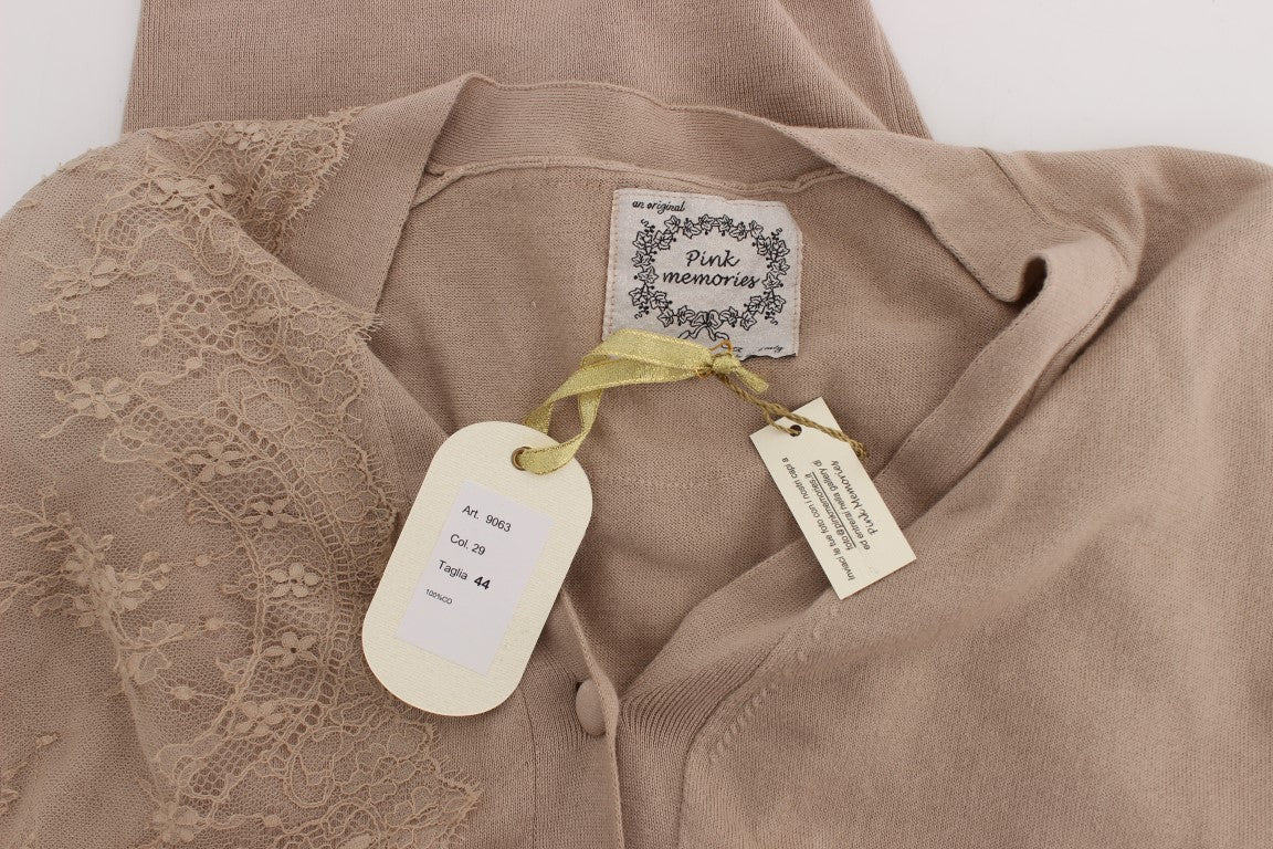 Pull en maille PINK MEMORIES rose en coton