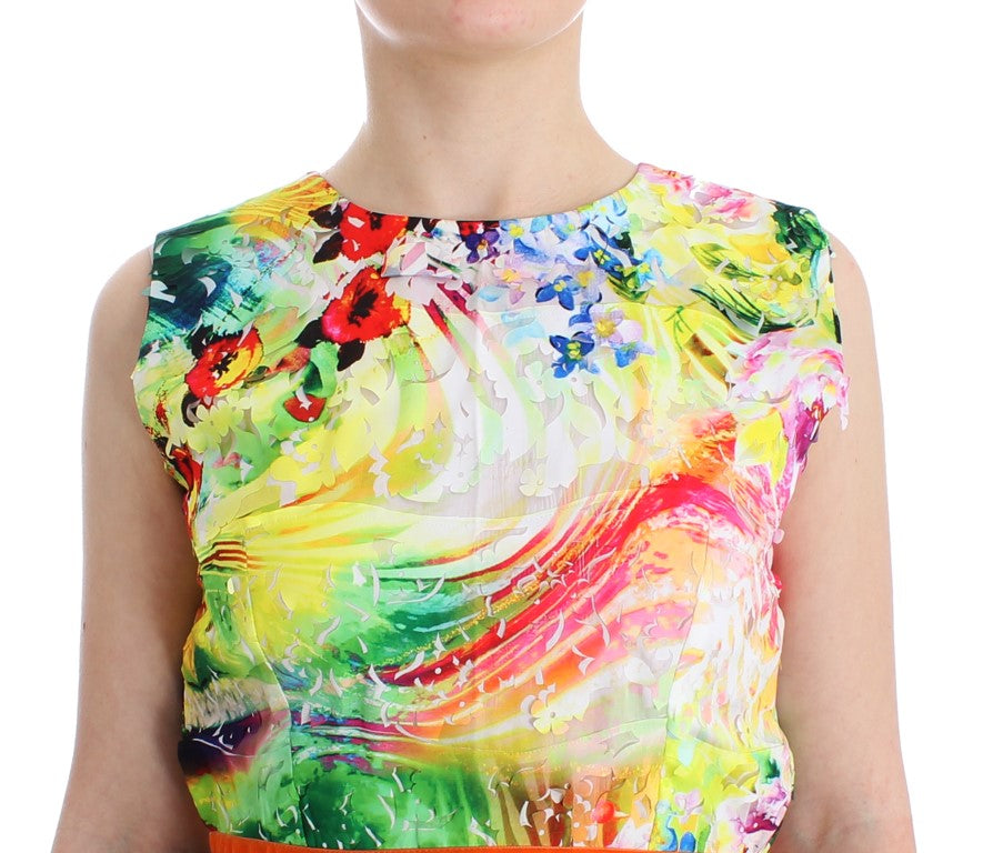 Robe fourreau Lanre Da Silva Ajayi multicolore (en organza)