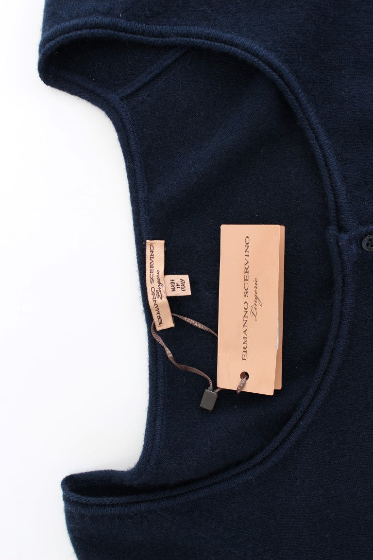 Pull en maille Ermanno Scervino bleu en cachemire
