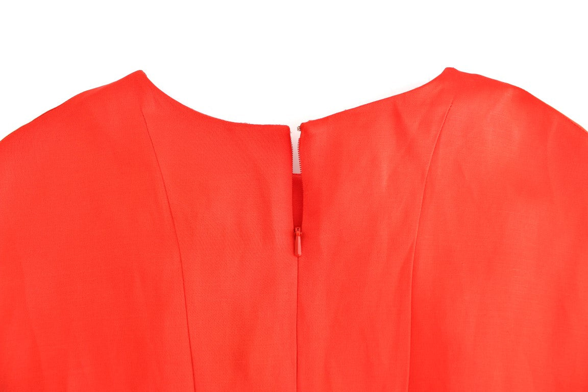 Robe fourreau Fyodor Golan rouge en lin