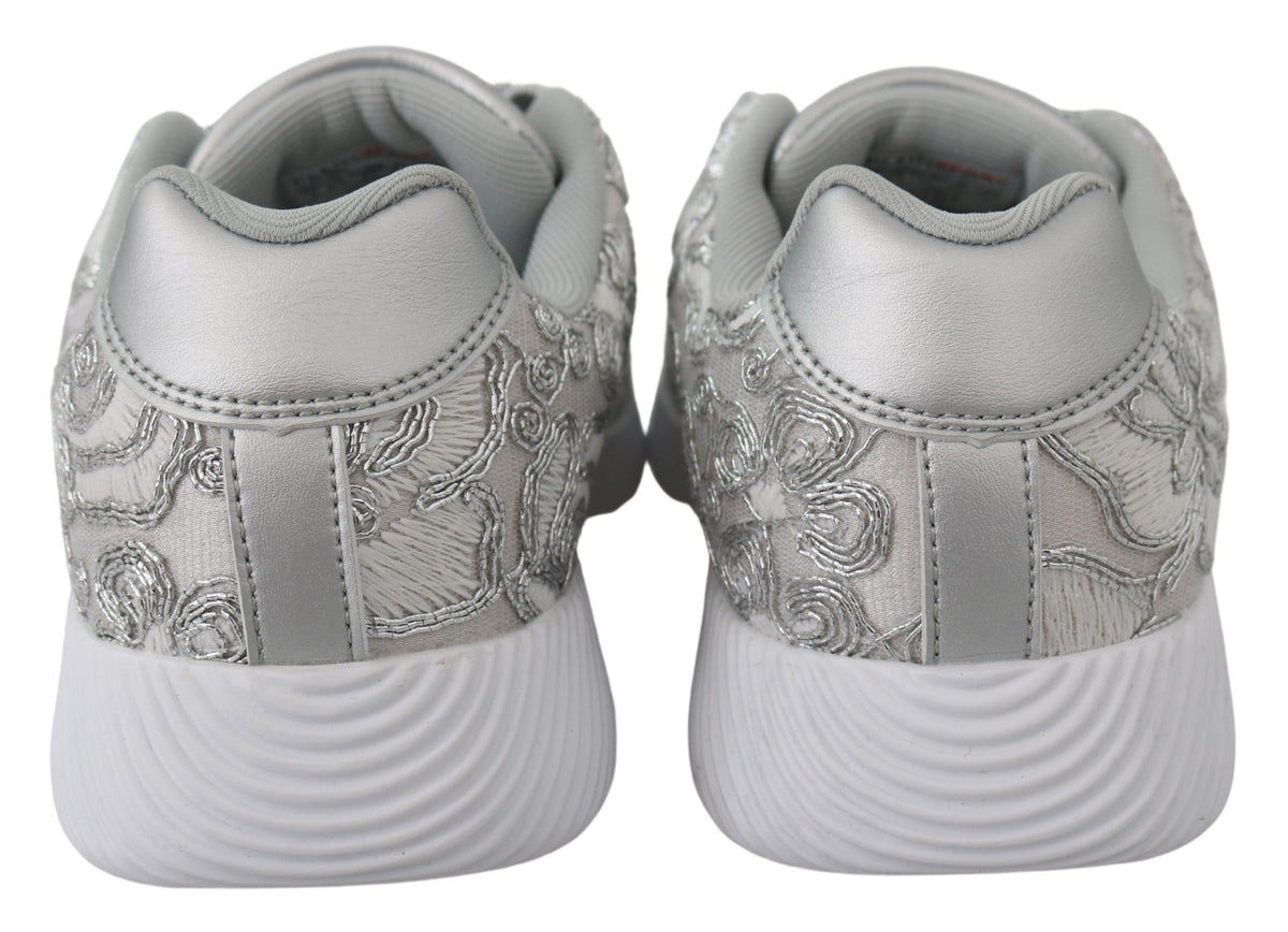 Chaussures Plein Sport argentée en polyester