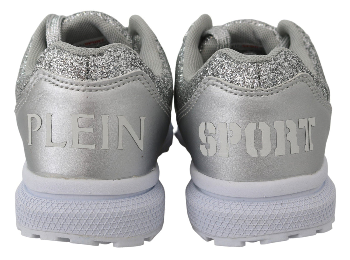 Chaussures Plein Sport argentée en polyester