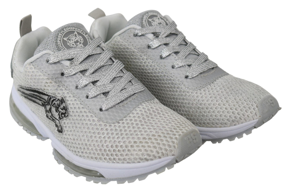 Chaussures Plein Sport argentée en polyester