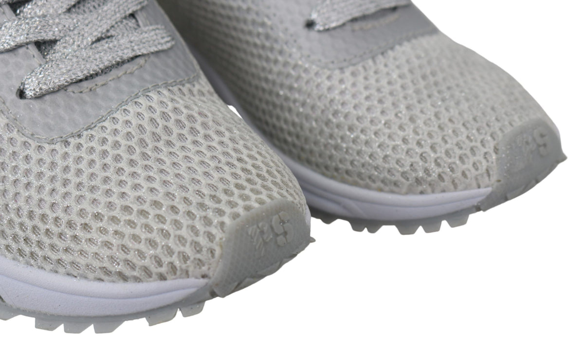 Chaussures Plein Sport argentée en polyester