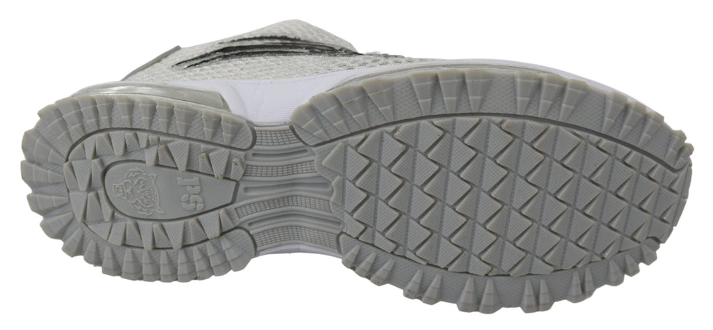 Chaussures Plein Sport argentée en polyester