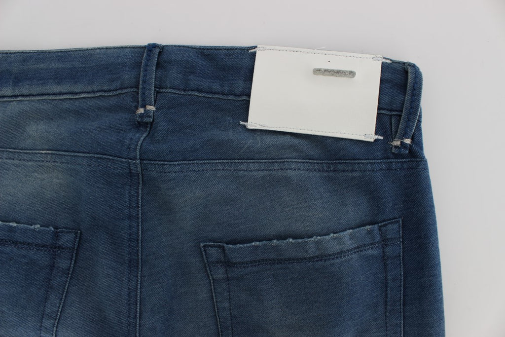 Jean coupe slim Acht bleu en coton (stretch)