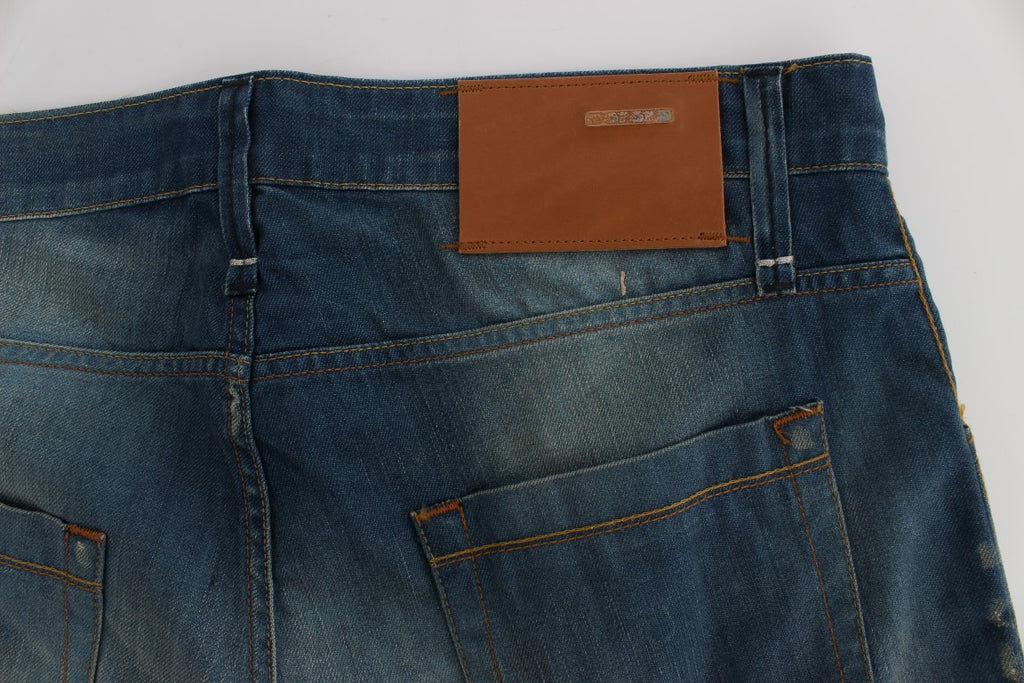 Jean Acht bleu en coton (stretch)
