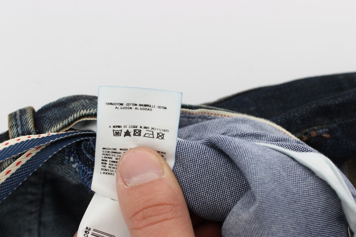 Jean Acht bleu en coton (droit)