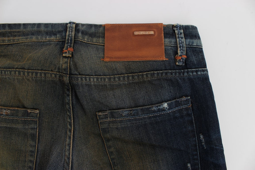 Jean Acht bleu en coton (droit)