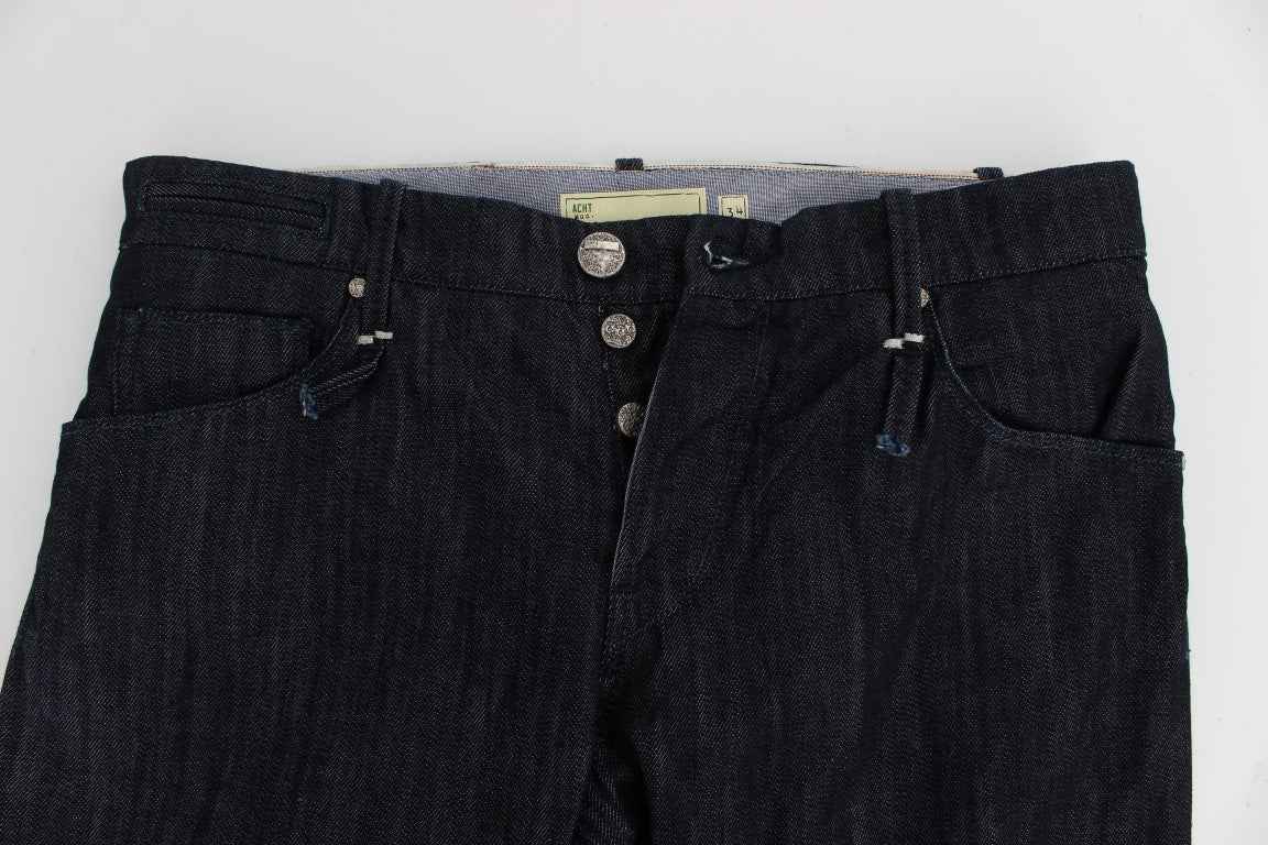 Acht Blue Cotton Regular Straight Fit Jeans