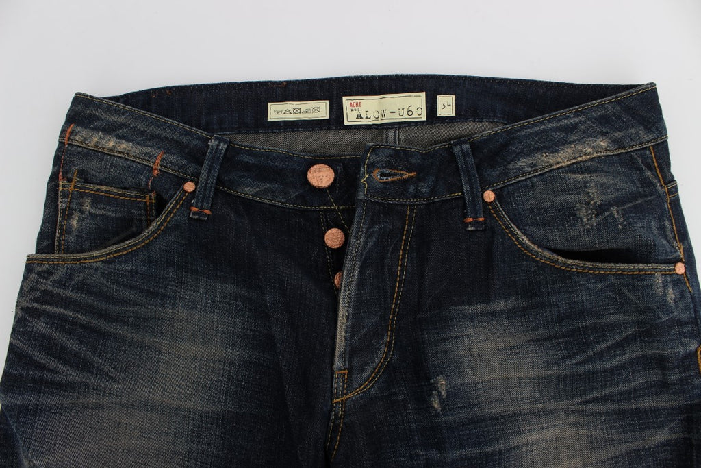Jean Acht bleu (taille basse, droit)