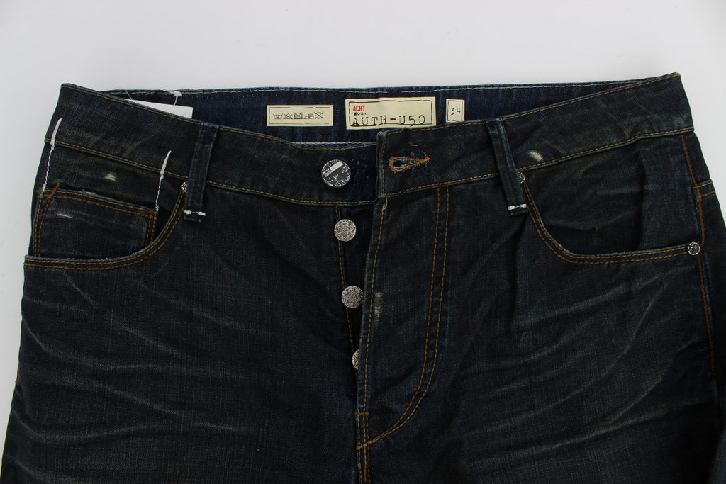 Jean Acht bleu en coton (droit)