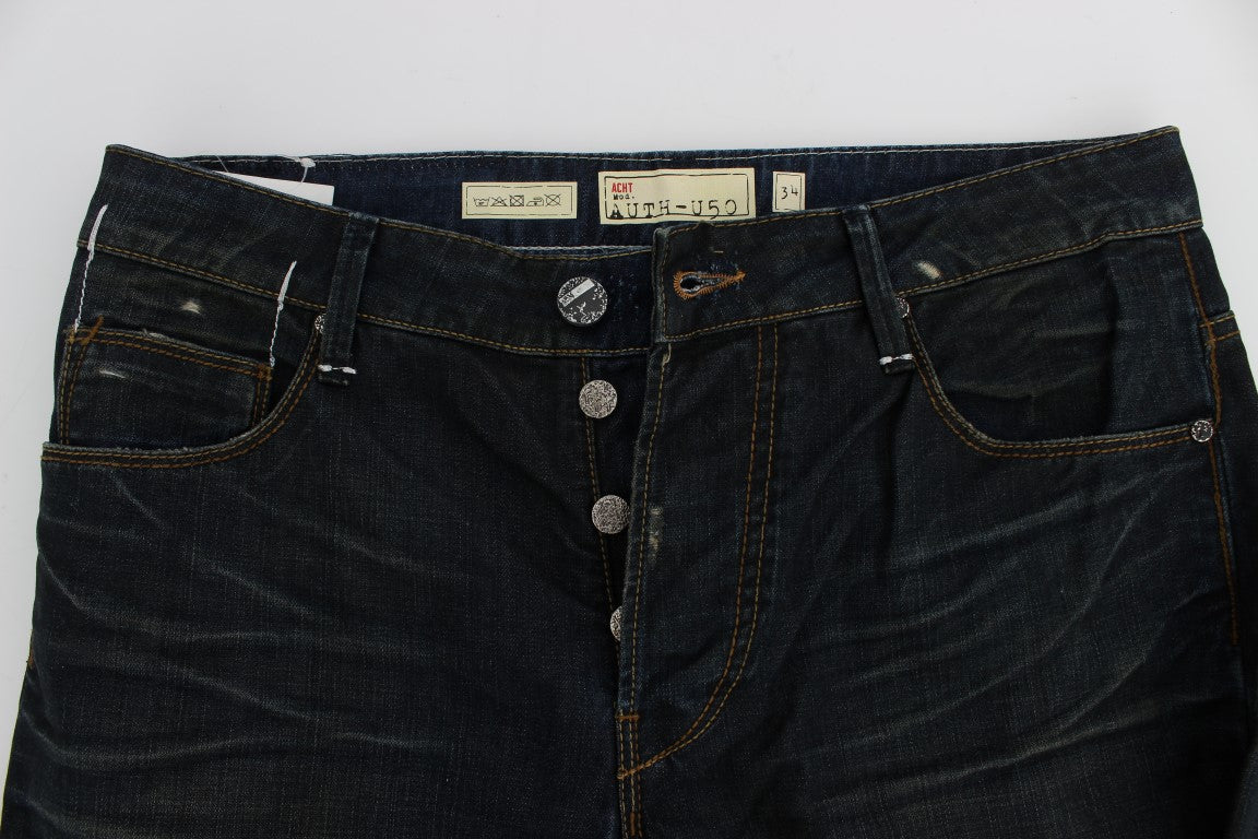 Jean Acht bleu en coton (droit)