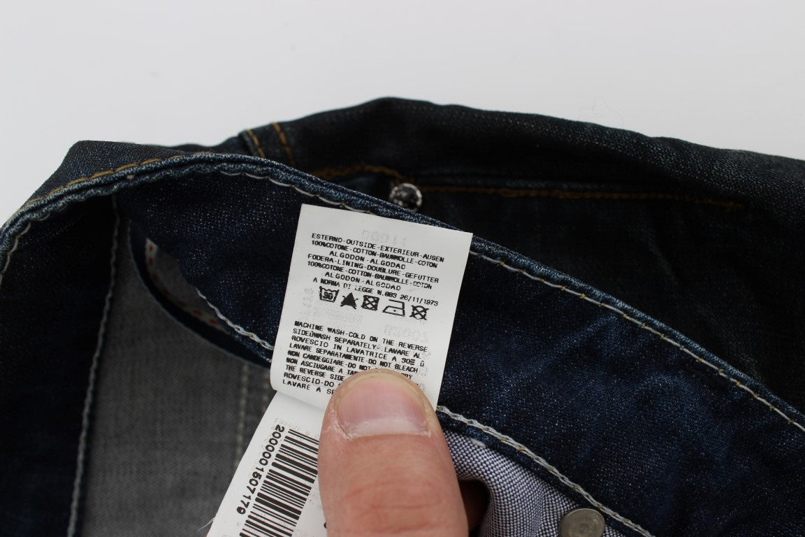 Jean Acht bleu en coton (droit)